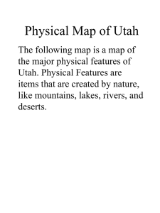 Physical Map of Utah