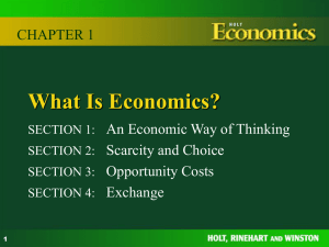 Chapter 1 What Is Economics?