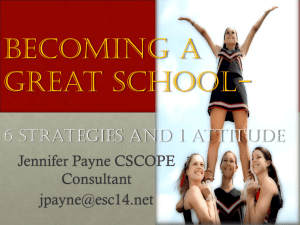 Becoming a Great High School- 6 Strategies and 1 attitude