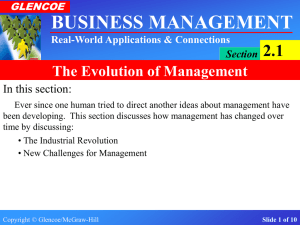 The Evolution of Management