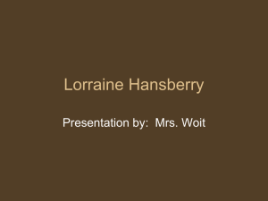 Lorraine Hansberry Bio (PowerPoint)