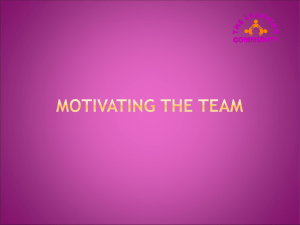 Team Leading and Motivation