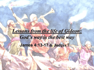 Lessons from the life of Gideon