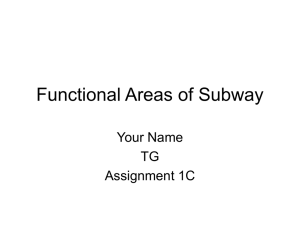 Functional Areas of Subway