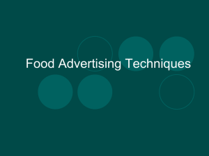 Food Advertising Techniques
