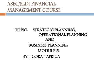 strategic, operational & business planning