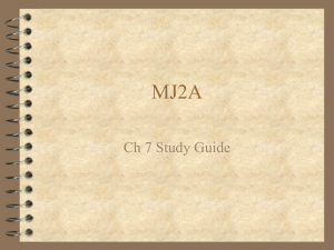 MJ2A - Ch 7 Study Guide