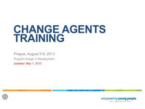 Prague Programme – Change Agents Training