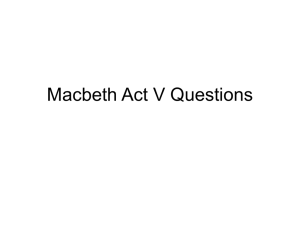 Macbeth Act V Questions