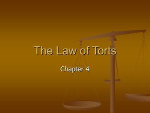 Chapter 4 The Law of Torts