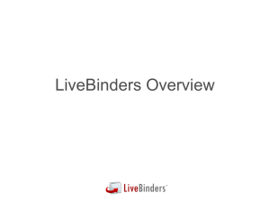 LiveBinder Training Material
