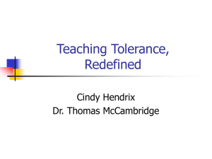 Teaching Tolerance, Redefined