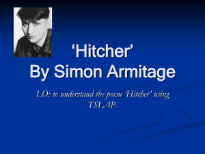 Hitcher By Simon Armitage