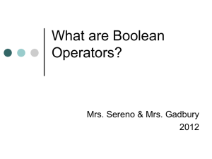 What are Boolean Operators?