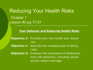 Reducing Your Health Risks