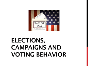 Elections and Voting Behavior (notes)