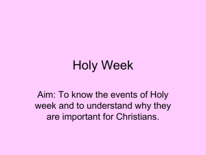 Holy Week - Your English lessons Blog