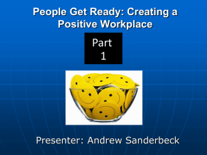 Slides for Creating a Positive Workplace Part 1