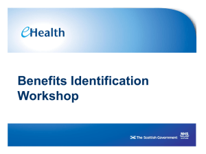 Benefits Identification Workshop – Slides