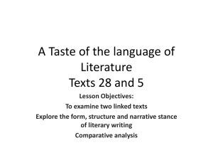 The language of Literature Texts 28 and 29