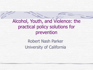 Alcohol, Youth, and Violence