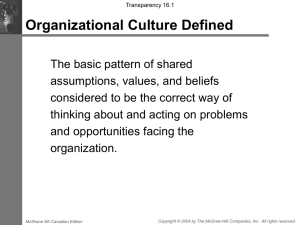 Organizational Culture - McGraw
