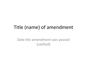 Title (name) of amendment