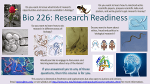 Bio 226: Research Readiness