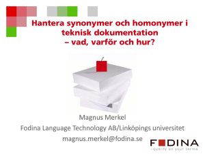 Magnus Merkel_Hantera synonymer och homonymer i teknisk