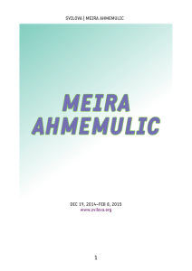 SVILOVA | MEIRA AHMEMULIC DEC 19, 2014–FEB 8, 2015 www