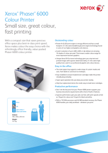 Office Colour Printer Brochure - Fast Printing with Phaser 6000
