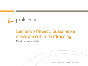 Leonardo Project: Sustainable development in hairdressing