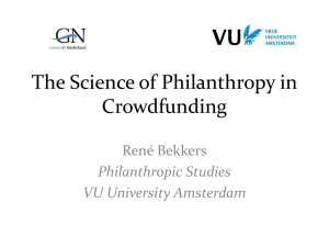 The Science of Philanthropy in Crowdfunding