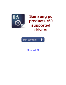 Samsung pc products r60 supported drivers