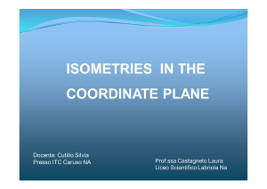 ISOMETRIES IN THE COORDINATE PLANE