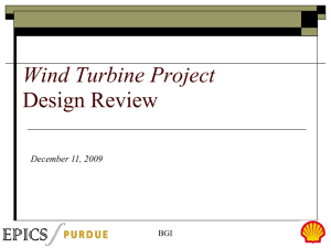 Wind Turbine Week 8 Design Review