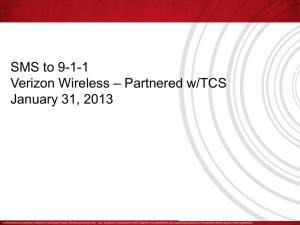 SMS to 911 Presentation 1/31/2013