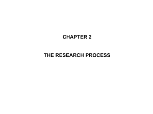 Chapter 2: The research process
