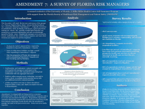 Amendment 7: A Survey Of Florida Risk Managers