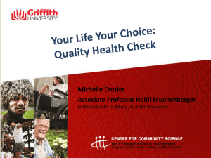 Quality Health Check - Griffith University