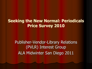 Seeking the New Normal: Periodicals Price Survey