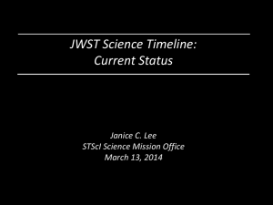 Science Timeline for JWST - NASA Exoplanet Science Institute
