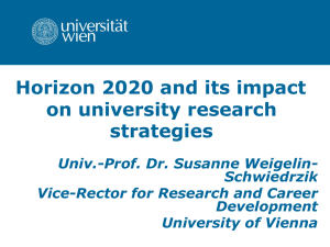 Horizon 2020 and its impact on university research