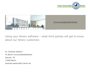 what third parties will know about our library customers