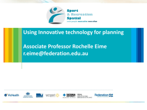Using innovative technology for planning in sport
