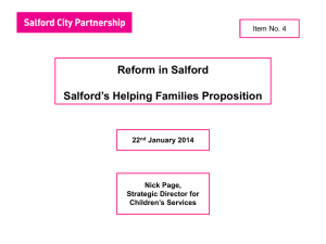 Salford`s Helping Families Proposition