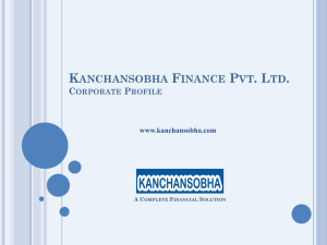 Kanchansobha Finance Pvt. Ltd. Corporate Profile