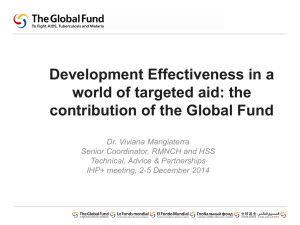 Global Fund presentation - International Health Partnership