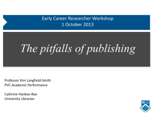 Pitfalls of publishing