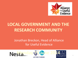 Local Government and the Research Community